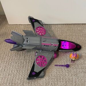 Paw Patrol Mighty Movie Transforming Skye Jet w launcher - Works